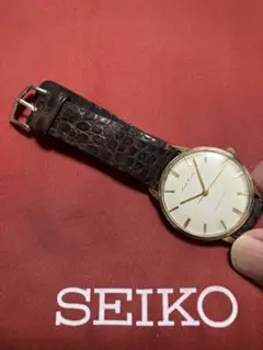 セイコークロノス年代物手巻き、問題ない稼働品、バンド劣化してます、精度あり