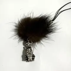 ストラップ　チャーム　ネコ　キラキラ