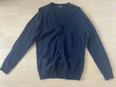 ユニクロ ネイビー ニットカーディガン M