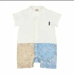 新品タグ付き　プティマインロンパース80