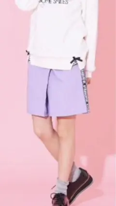 新品同様 女の子 160 ラベンダー パープル キュロット スカート