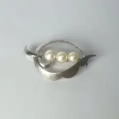 MIKIMOTO ミキモト パールブローチ あこや真珠 本真珠 3粒 MS刻印
