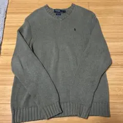 Polo by Ralph Lauren Vネックセーター M グレー