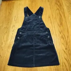 無印良品　ネイビー サロペットジャンパースカート　120cm