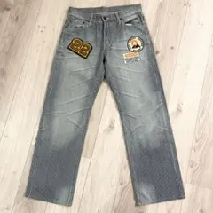 Dickies パッチワーク　ストライプデニム パンツ W30