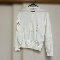 新品タグ付きユニクロUNIQLO UVカットカーディガン M オフホワイト長袖