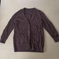 GAP ケーブルニット カーディガン ブラウン XSのサムネイル