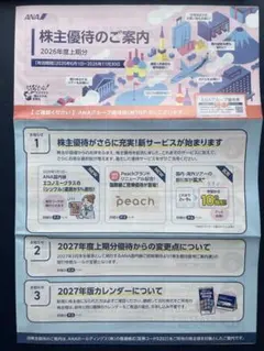 ANA 2026年度上期 株主優待のご案内のサムネイル