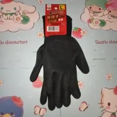 新品 ポリエステル スベリ止め付き 手袋 ブラック ガーデニング DIYのサムネイル