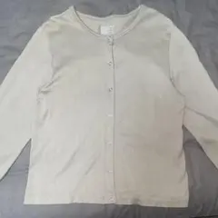 MUJI無印良品 太番手天竺編みクルーネックカーディガンM