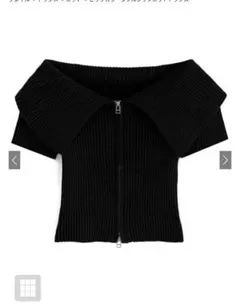 新品★グレイル★完売品★ブラック オフショルダー ニットトップス★Mサイズ