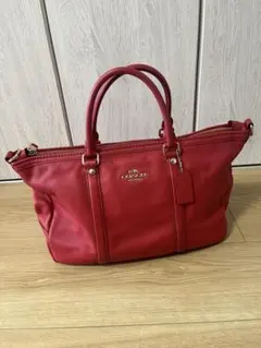COACH コーチ 37575 マーサー サッチェル レザー ハンドバッグ 赤 