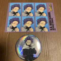 ヒロアカ　僕のヒーローアカデミア　缶バッジ、シール　心操人使