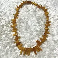 琥珀　ロングネックレス　ミックス　ロイヤルアンバー　蜜蝋