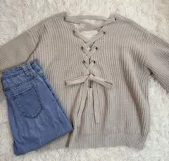 【GRL】春服まとめ売り 2点セットVネックニット パンツ