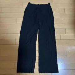 【訳あり】ユニクロ　ウォッシャブルニットリブパンツ　黒 XL マタニティ