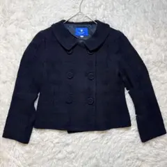 ブルーレーベルクレストブリッジ シャドーチェック ツイード ショートジャケット