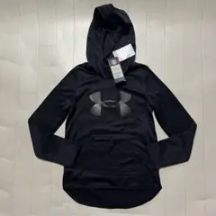 新品タグ付き アンダーアーマー ビッグロゴ フリースフードトップ パーカー