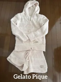【美品】Gelato Piqueフリースフード付きルームウェアセット