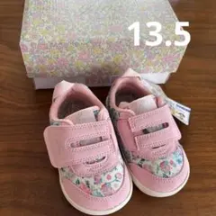 最終値下げ！花柄ピンクベビーシューズ 13.5cmイフミー