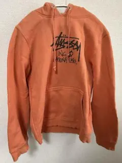 Stüssy オレンジ パーカー　S
