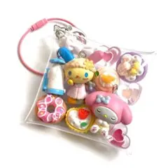 ガチャ詰めポーチ　マイメロディ　ウサハナ　ピンク