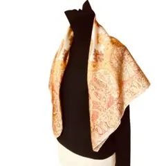 美品＊Dior ディオール＊スクエア 90x90 スカーフ オレンジ・ゴールド系