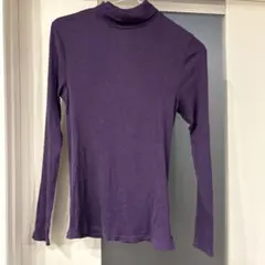 値下げ中！GU パープル タートルネック Lサイズ