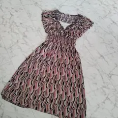 フランス製 Bal Musette ジャージーワンピース 幾何学模様