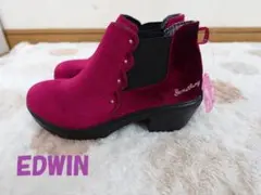 新品☆EDWIN　SOMETHING　ブーティ　２３　幅広　甲高　ローズピンクのサムネイル