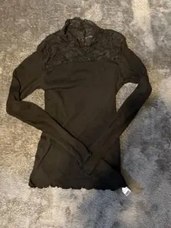 GU ジーユー STYLE HEAT ハイネックレースカットソー インナー