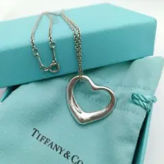 極美品✨　ティファニー　オープンハート　ネックレス　大ぶり　シルバー　925