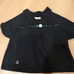 ファミリアの黒のショートスリーブカーディガン