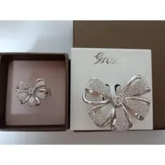 【２個セット】　グロッセ　GROSSE　リング　ブローチ　指輪　リボン　花のサムネイル