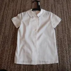 着用１回のみ マムエモア 半袖シャツ 120 白 お受験