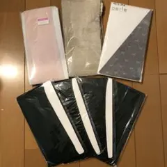 編み込みストッキング3足 カラーストッキング4足(色はダークグリーン)