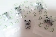 合金ビーズ 個包装ビーズ シルバーくま 1.2cm