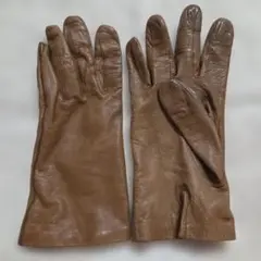ベージュ　レザー グローブ　革手袋　23区　レディース