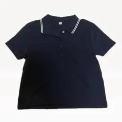 GU ポロシャツ 半袖 ネイビー Sサイズのサムネイル