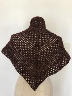 手編み　秋色　三角ショール