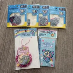 エンジェルブルー フレークシール シール帳 缶バッジ キーホルダー セット