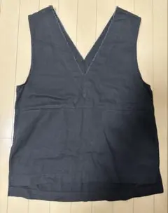 フリンジVネックベスト、ポケット付き