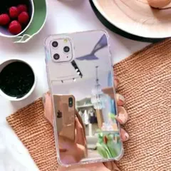iPhone13 ケース スマホカバー ミラーケース クリア TPU