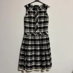 値下げ　PLACE PAUSE チェック　上品ワンピース