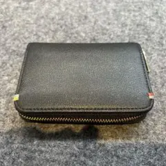 美品　ポールスミス 二つ折り財布 ネイビーファスナー マルチストライプ