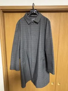 1WAY フリクション アウター ステンカラーコート グレー チェック柄