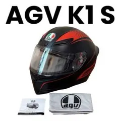 AGV K1S フルフェイスヘルメット マットブラック/レッド SG認証済み
