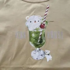 PINK HOUSE メロンソーダ くま Tシャツ黄色　美品半袖　クリームソーダのサムネイル
