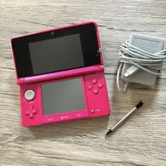 ニンテンドー3DS グロスピンク 完動品 タッチペン SDカード付き