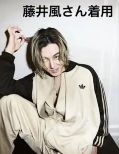 adidas 藤井風さん着用 ルーズメッシュトラックトップ XL